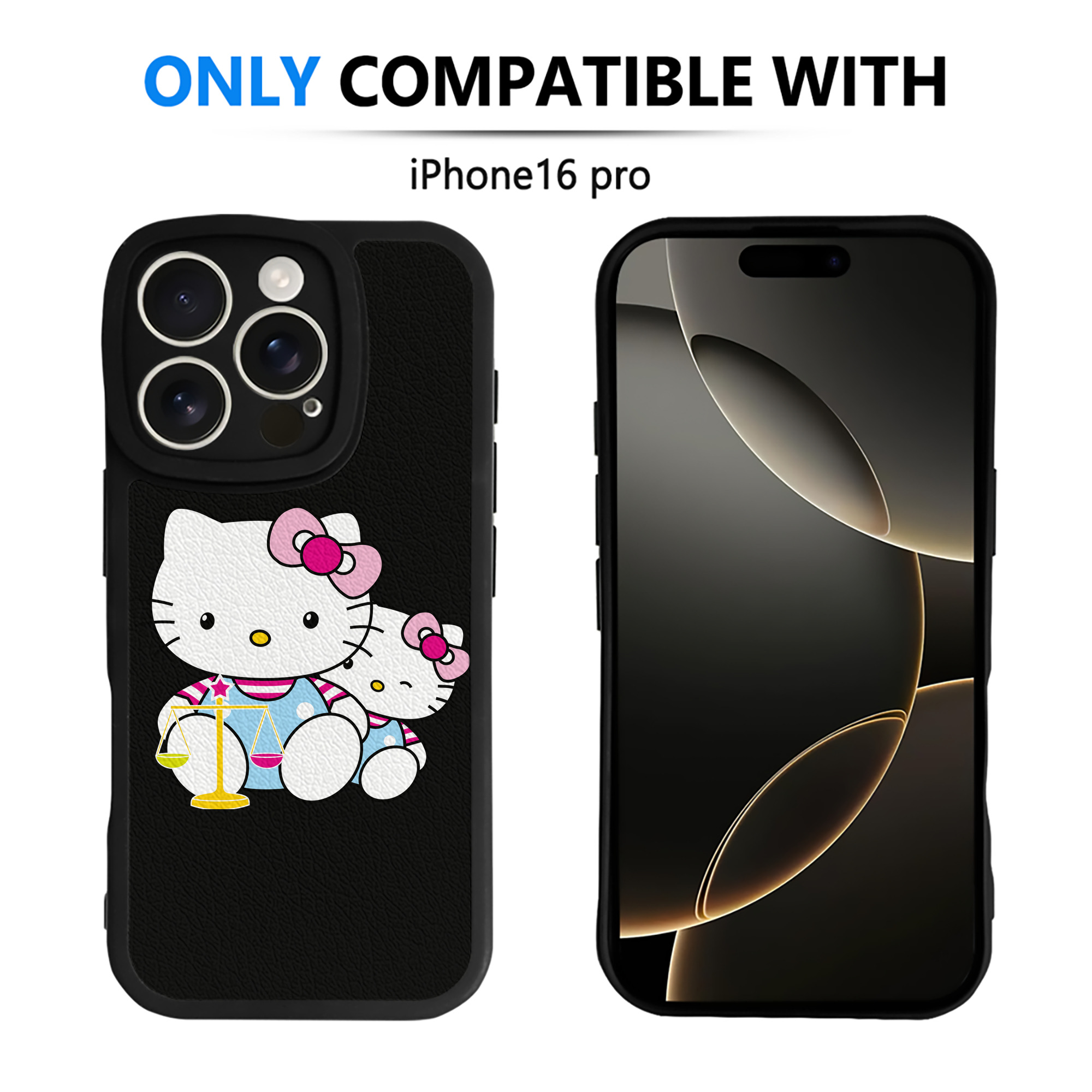 （画像用） Hello Kitty ハローキティ 【iPhone 16シリーズ対応】シリコンスマホケース（レザー調） 材質：シリコン